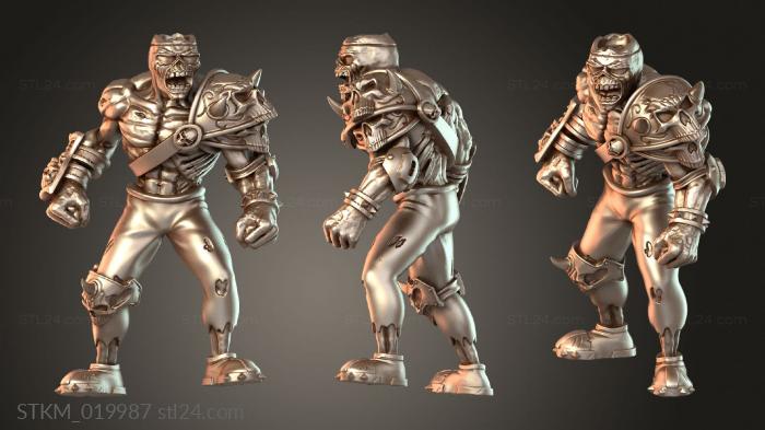 Figurines heroes, monsters and demons (Human and Orc Eternal zombie ps, STKM_019987) 3D models for cnc