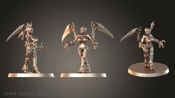 Статуэтки герои, монстры и демоны (Гибриды Broodlady Brutal, STKM_020021) 3D модель для ЧПУ станка