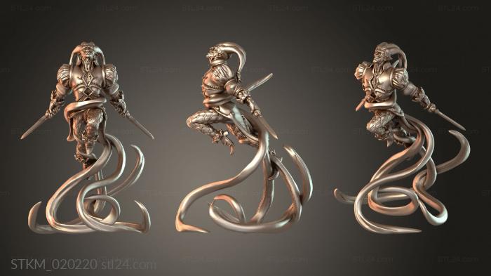 Статуэтки герои, монстры и демоны (Шуты Шут Пьеро, STKM_020220) 3D модель для ЧПУ станка