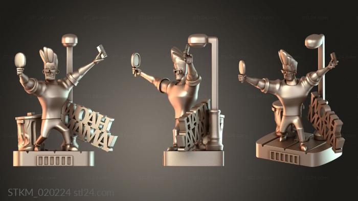 Статуэтки герои, монстры и демоны (Джонни Браво Дамиан, STKM_020224) 3D модель для ЧПУ станка