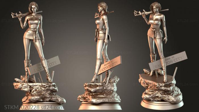 Figurines heroes, monsters and demons (JILL Valentine, STKM_020228) 3D models for cnc