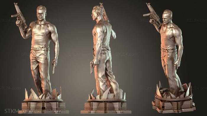 Figurines heroes, monsters and demons (John Mc Clane Statue, STKM_020242) 3D models for cnc