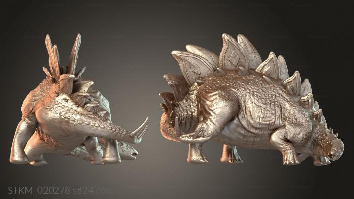 Jurassic Stegosaurus Eating Huge