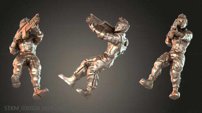 Статуэтки герои, монстры и демоны (КЕЙЛИ ЭКШН, STKM_020326) 3D модель для ЧПУ станка