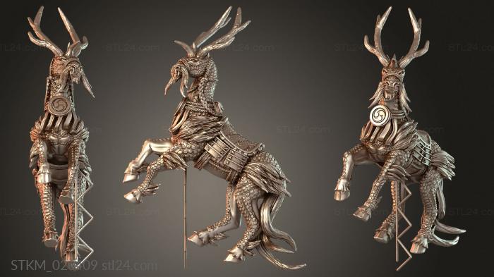 Figurines heroes, monsters and demons (Kirin, STKM_020409) 3D models for cnc