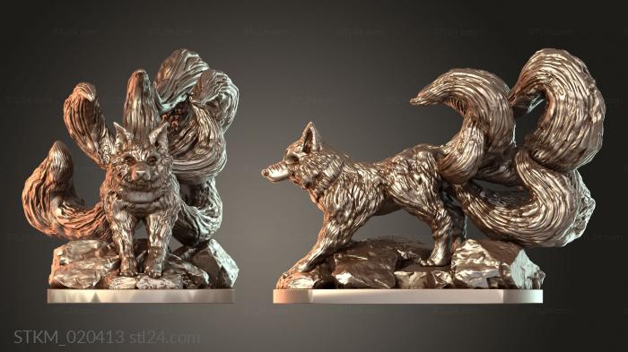 Figurines heroes, monsters and demons (Kitsune, STKM_020413) 3D models for cnc