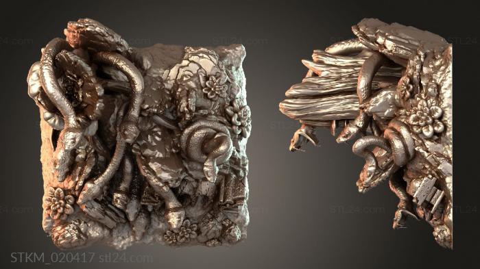Figurines heroes, monsters and demons (Knight Snake Swarm, STKM_020417) 3D models for cnc