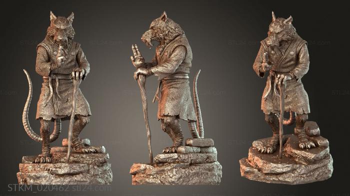 Figurines heroes, monsters and demons (LA Figures Splinter, STKM_020462) 3D models for cnc