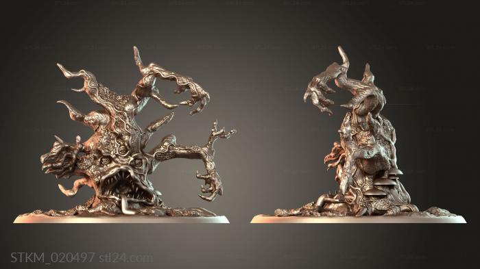 Figurines heroes, monsters and demons (Laughingskulls Demon Tree with Three Eyes Polys, STKM_020497) 3D models for cnc