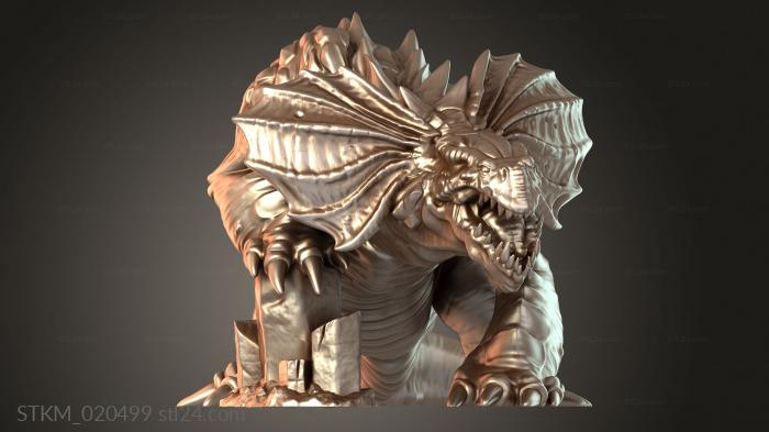 Figurines heroes, monsters and demons (Lavadon Savage, STKM_020499) 3D models for cnc