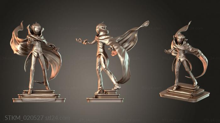 Figurines heroes, monsters and demons (Lelouch Bangs, STKM_020527) 3D models for cnc