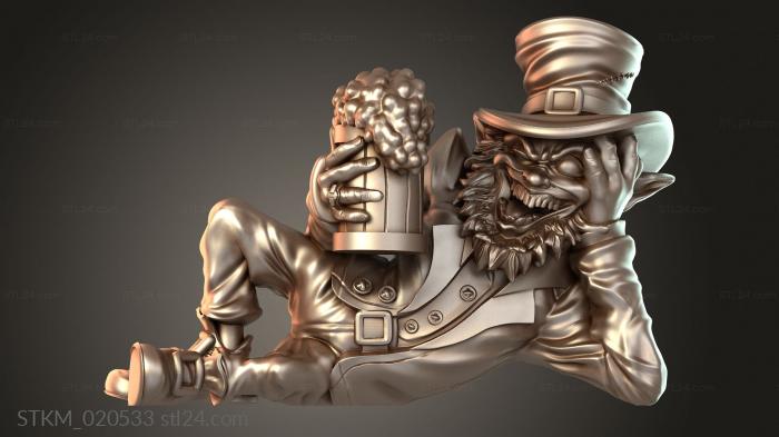 Figurines heroes, monsters and demons (Leprechaun Laying, STKM_020533) 3D models for cnc
