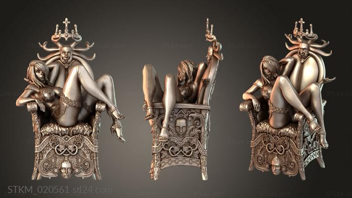 Lingerie Girl on Throne