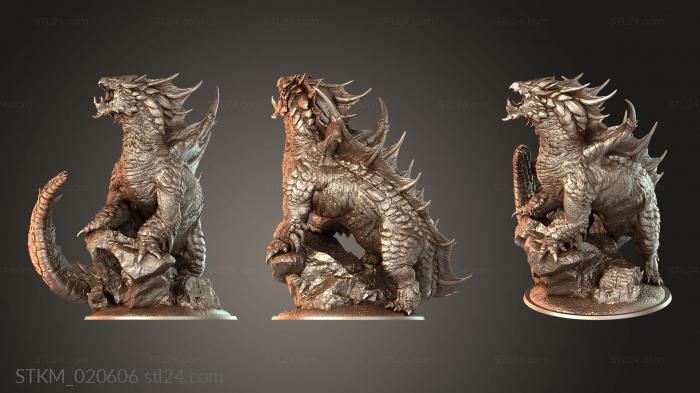 Figurines heroes, monsters and demons (Lord or the Brown Dragon Elder, STKM_020606) 3D models for cnc