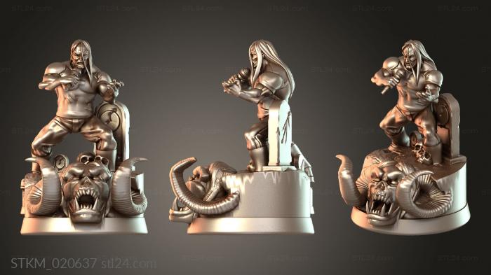 Figurines heroes, monsters and demons (LPOMC Nathan, STKM_020637) 3D models for cnc