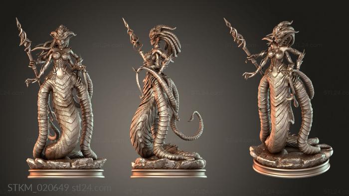 Figurines heroes, monsters and demons (Luft Mensch Queen Azshara Back Tail, STKM_020649) 3D models for cnc