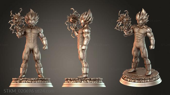 Figurines heroes, monsters and demons (Majin Vegeta MV Baldosas A, STKM_020696) 3D models for cnc