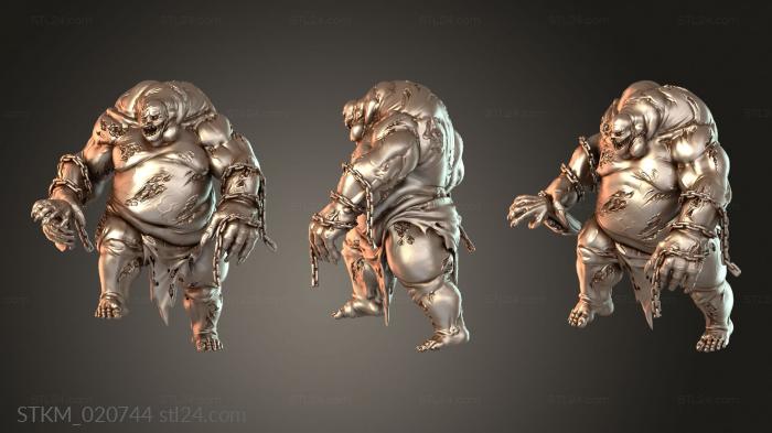 Статуэтки герои, монстры и демоны (Проклятые гривы, STKM_020744) 3D модель для ЧПУ станка
