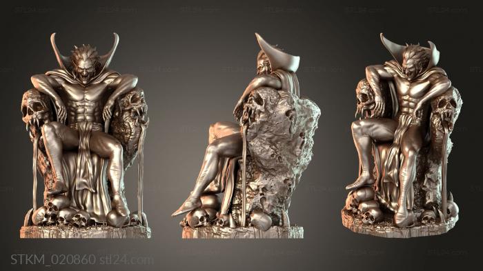 Figurines heroes, monsters and demons (Mephisto on Throne Adolfo Seplveda, STKM_020860) 3D models for cnc
