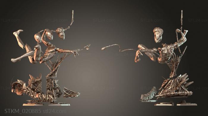 Miles Morales and Bust Statue
