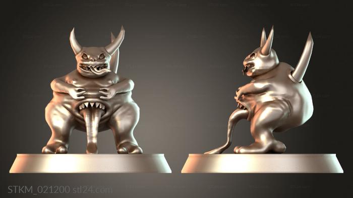 Статуэтки герои, монстры и демоны (Нурглинг, STKM_021200) 3D модель для ЧПУ станка