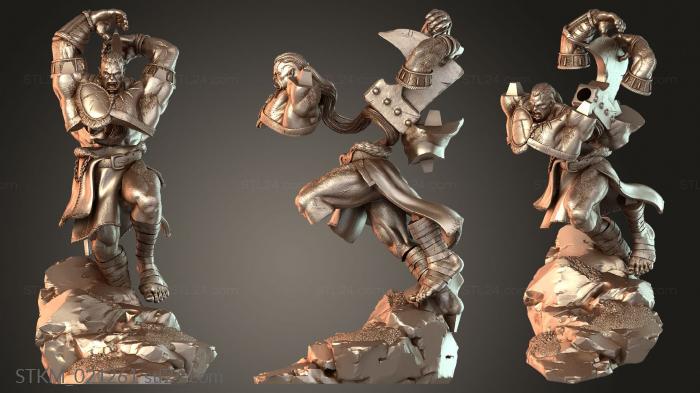Figurines heroes, monsters and demons (Orc Pen Holder, STKM_021261) 3D models for cnc