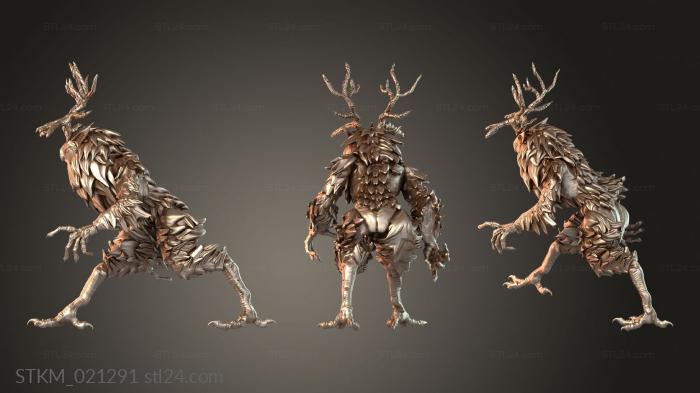 Figurines heroes, monsters and demons (Owl, STKM_021291) 3D models for cnc