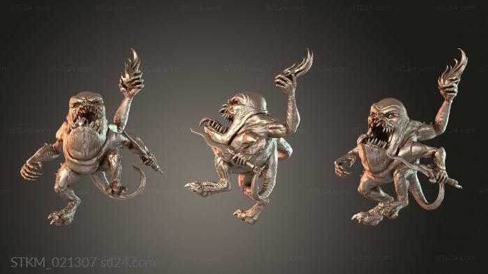 Статуэтки герои, монстры и демоны (Фантомный Жрец Вестник, STKM_021307) 3D модель для ЧПУ станка