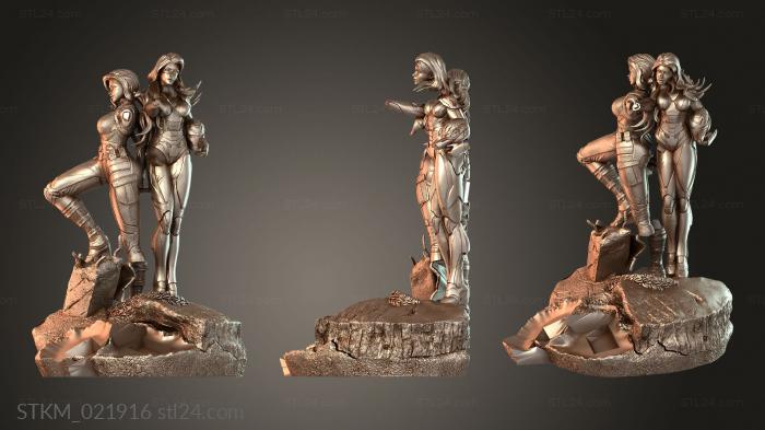 She Captain America and Iron Woman Diorama
