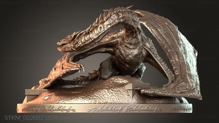 Figurines heroes, monsters and demons (Smaug the Golden, STKM_022002) 3D models for cnc