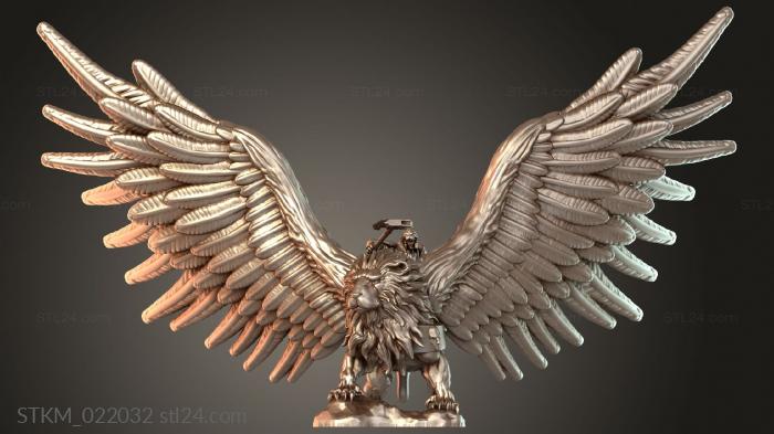 Figurines heroes, monsters and demons (Solar Lion Onelion, STKM_022032) 3D models for cnc