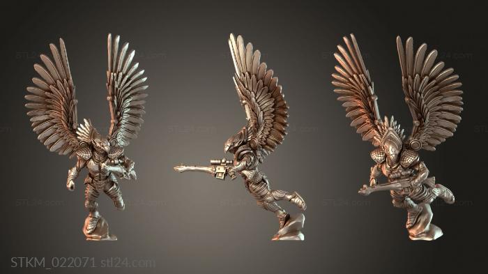 Figurines heroes, monsters and demons (Space Elves Sentinel, STKM_022071) 3D models for cnc