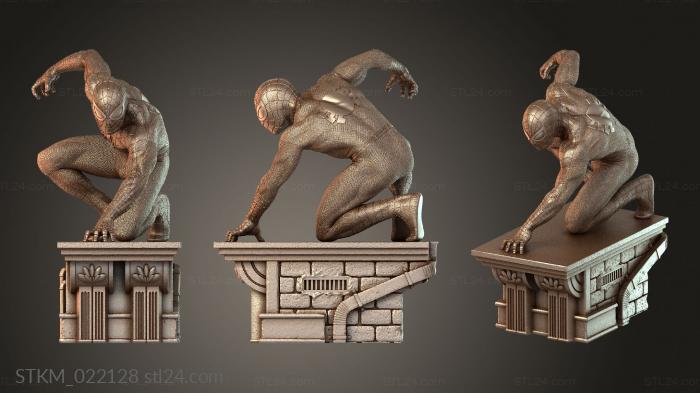 Figurines heroes, monsters and demons (Spider Man Building Backdrop, STKM_022128) 3D models for cnc