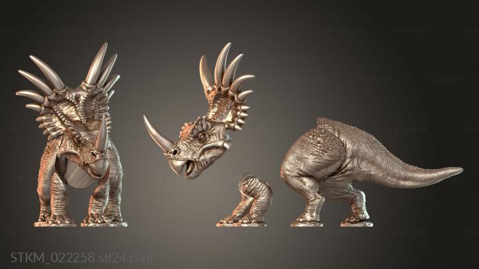 Figurines heroes, monsters and demons (Styracosaurus Back Leg, STKM_022258) 3D models for cnc