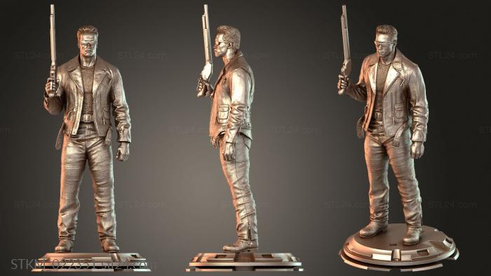 Статуэтки герои, монстры и демоны (Терминатор, STKM_022351) 3D модель для ЧПУ станка