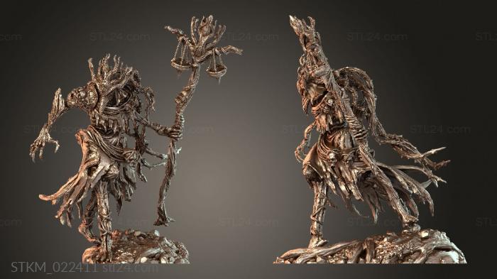 Figurines heroes, monsters and demons (The Four Horseman Famine, STKM_022411) 3D models for cnc