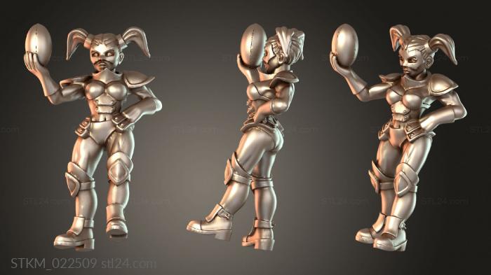 Figurines heroes, monsters and demons (Thrower Brave, STKM_022509) 3D models for cnc