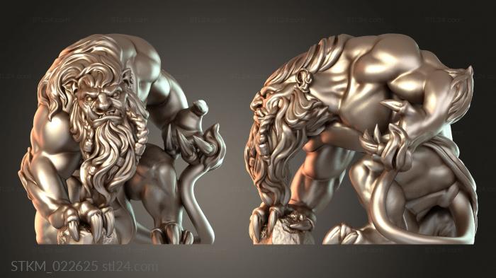 Статуэтки герои, монстры и демоны (Туннельный Тролль, STKM_022625) 3D модель для ЧПУ станка