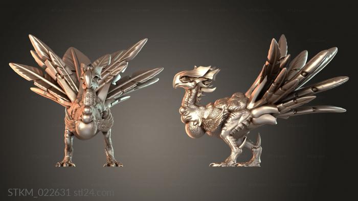 Статуэтки герои, монстры и демоны (Индейка Раптор Быстрый, STKM_022631) 3D модель для ЧПУ станка