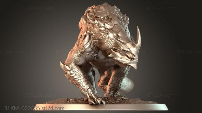 Статуэтки герои, монстры и демоны (Стань диким, STKM_022635) 3D модель для ЧПУ станка
