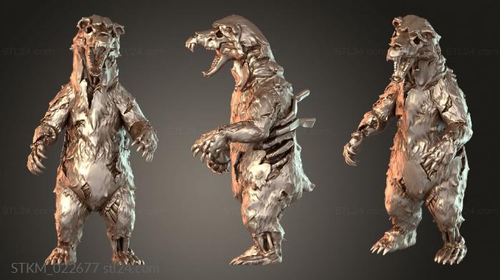 Figurines heroes, monsters and demons (Undead Bear Beta, STKM_022677) 3D models for cnc