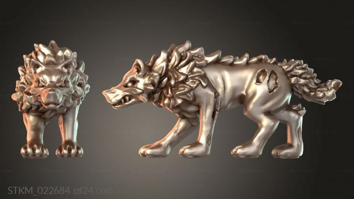 Figurines heroes, monsters and demons (Undead Dire Wolf Beta, STKM_022684) 3D models for cnc