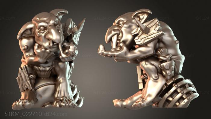 Статуэтки герои, монстры и демоны (Urnout Pre, STKM_022710) 3D модель для ЧПУ станка