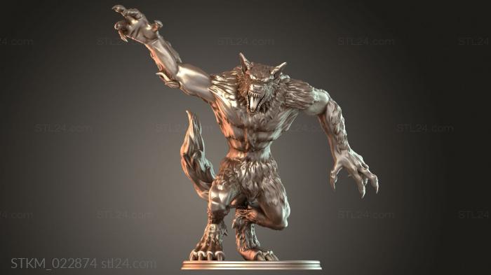 Figurines heroes, monsters and demons (Werewolf Graves Young, STKM_022874) 3D models for cnc