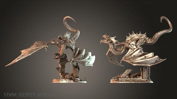 Figurines heroes, monsters and demons (Wild Wil Dragon Roaring, STKM_022927) 3D models for cnc