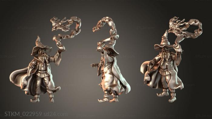 Статуэтки герои, монстры и демоны (Волшебник Квестор, STKM_022959) 3D модель для ЧПУ станка