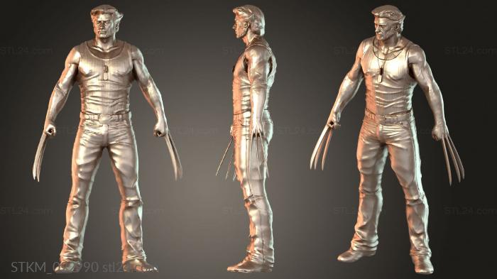 Figurines heroes, monsters and demons (Wolverine, STKM_022990) 3D models for cnc