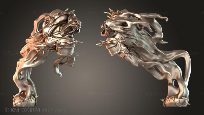 Статуэтки герои, монстры и демоны (Призраки Череп Призрака, STKM_023024) 3D модель для ЧПУ станка