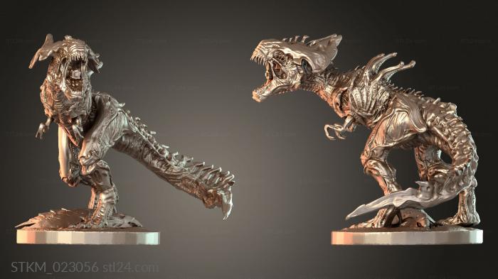 Статуэтки герои, монстры и демоны (Ксенорекс, STKM_023056) 3D модель для ЧПУ станка