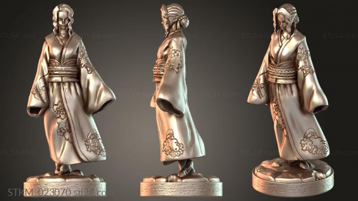 Статуэтки герои, монстры и демоны (Кимоно Яиба, маленькое, STKM_023070) 3D модель для ЧПУ станка